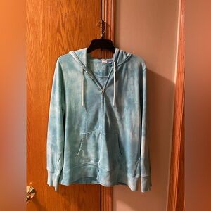 GAP Light Blue Women's Tie-Dye Hoodie Jacket